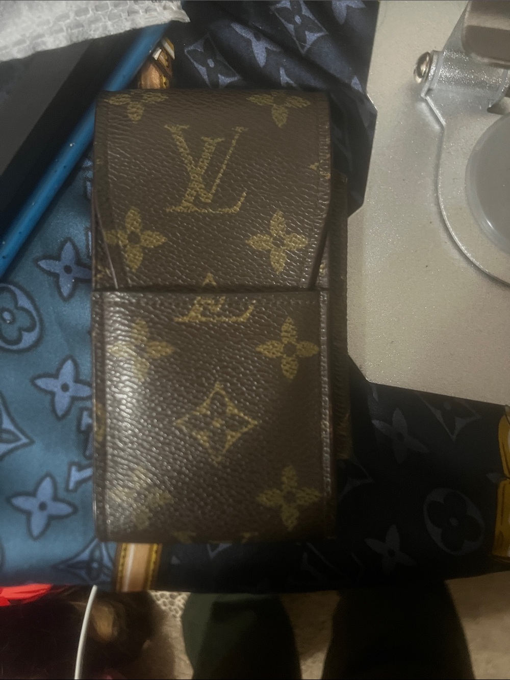 Auth LOUIS VUITTON Etui Cigarette Monogram Accessory Case